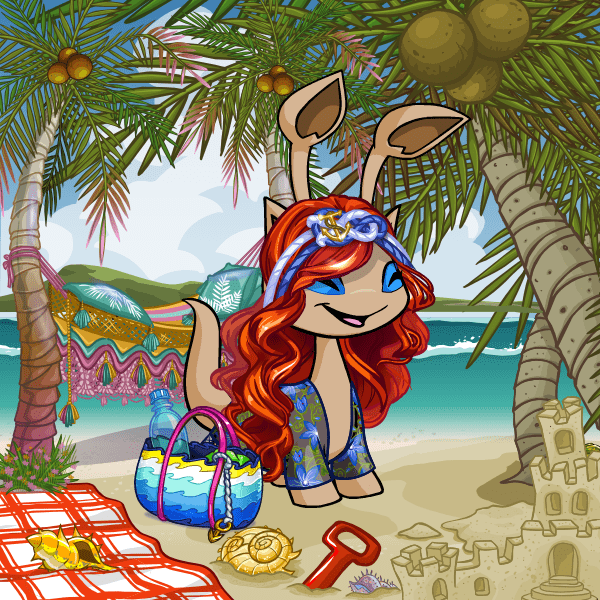 Beach Aisha Dress to Impress Preview customized Neopets' clothing