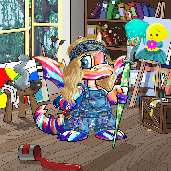 Painted Painter Dress to Impress Preview customized Neopets' clothing and wearables